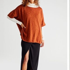 Free People Winnie Sweater Tee and matching shorts